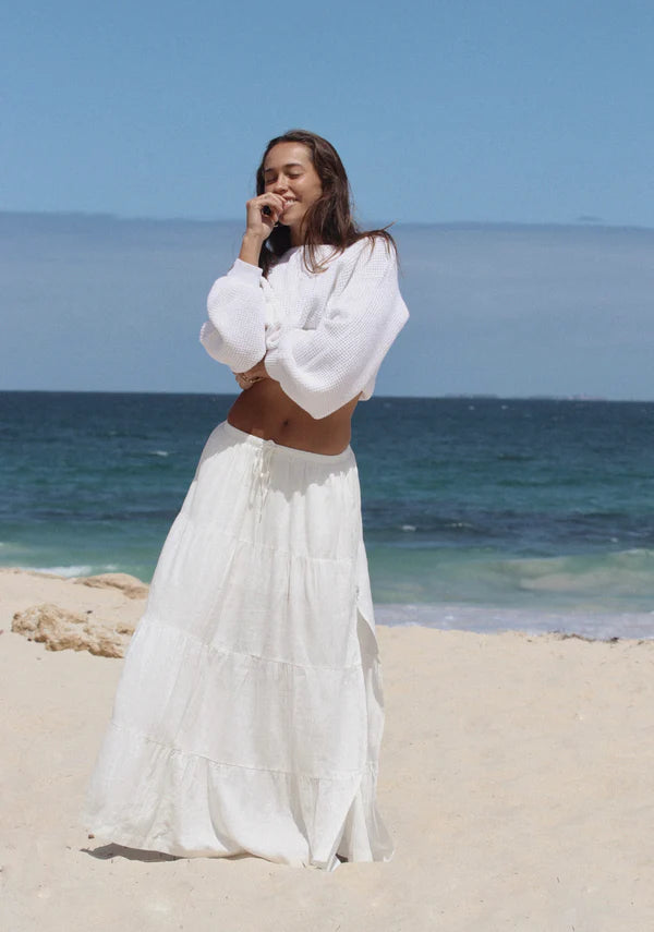 Classic Tiered Maxi Skirt