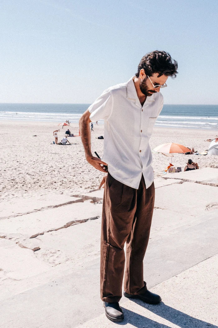 Linen Whip Stitch SS Shirt