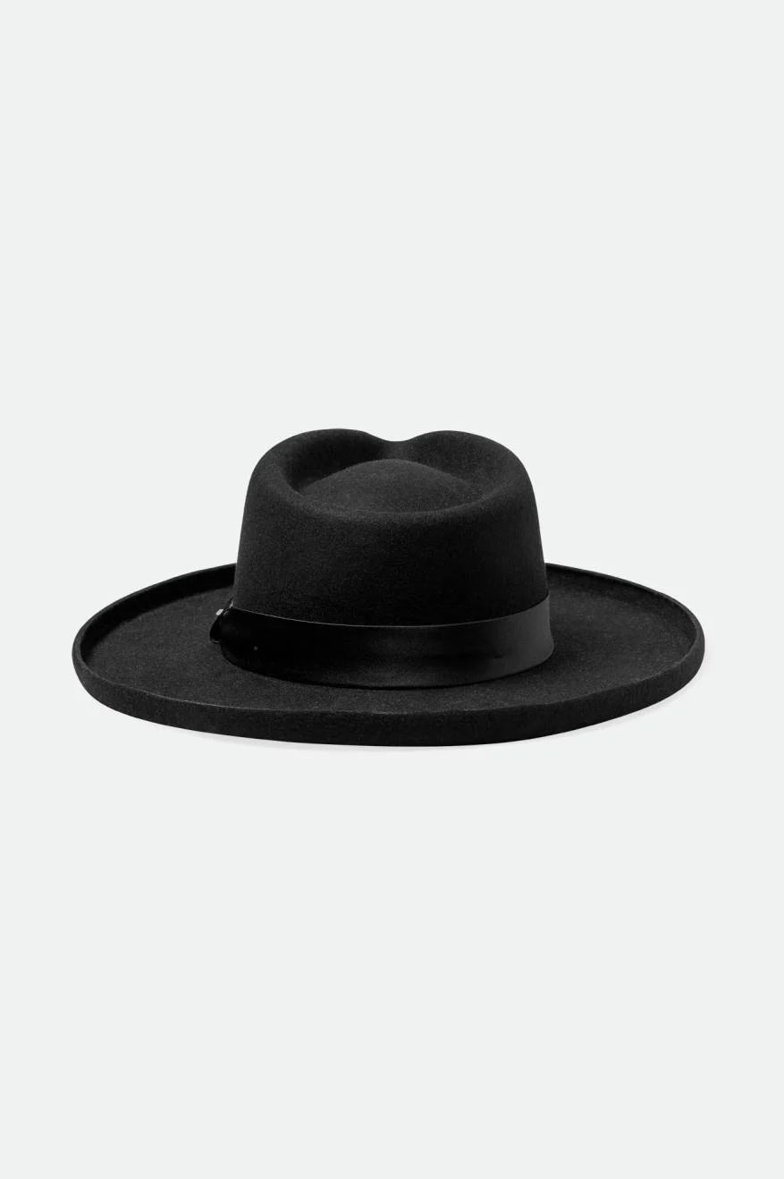 Victoria Felt Fedora - Black