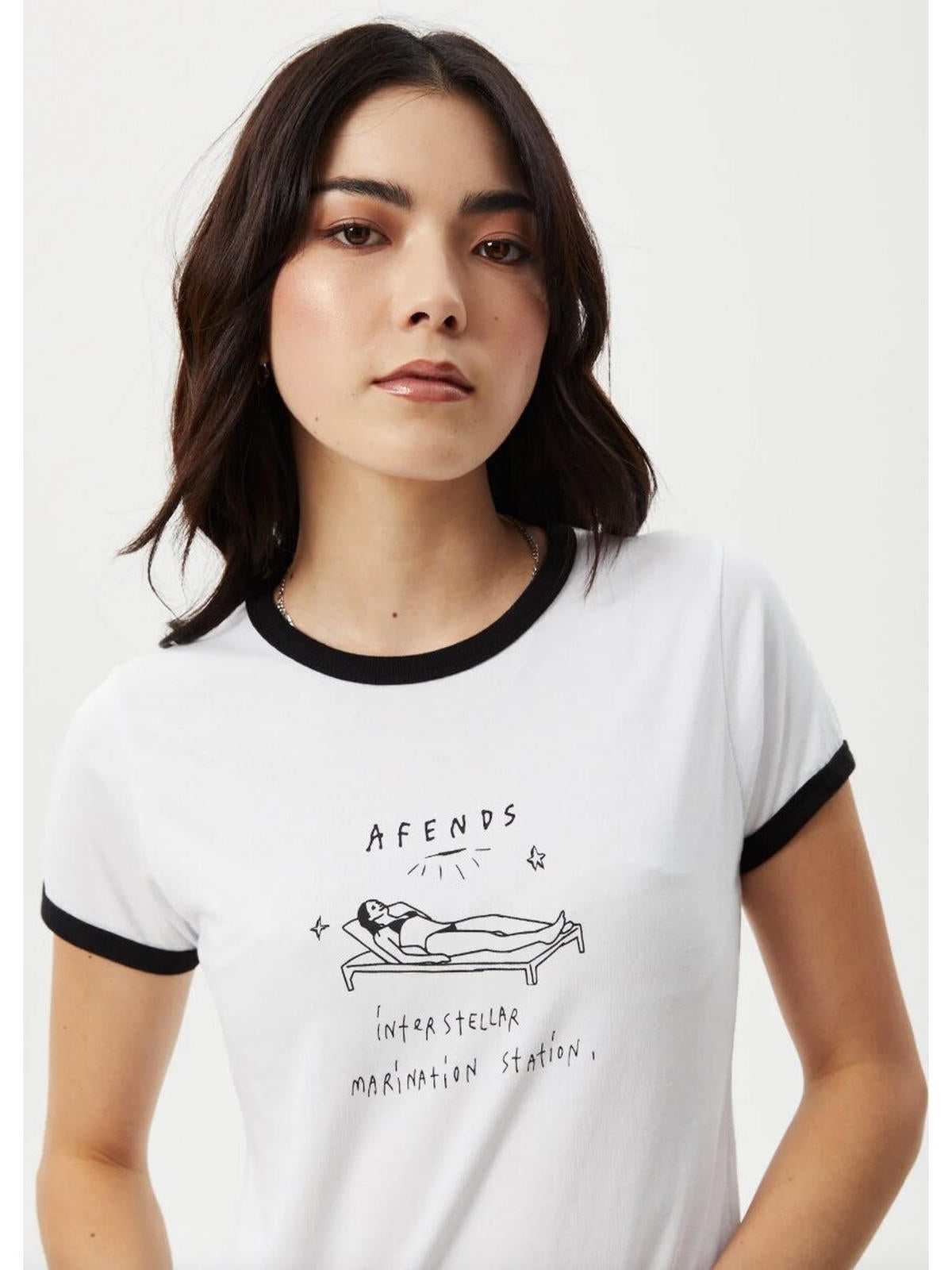 Afends - Baked Recycled Ringer Baby Tee - Velocity 21