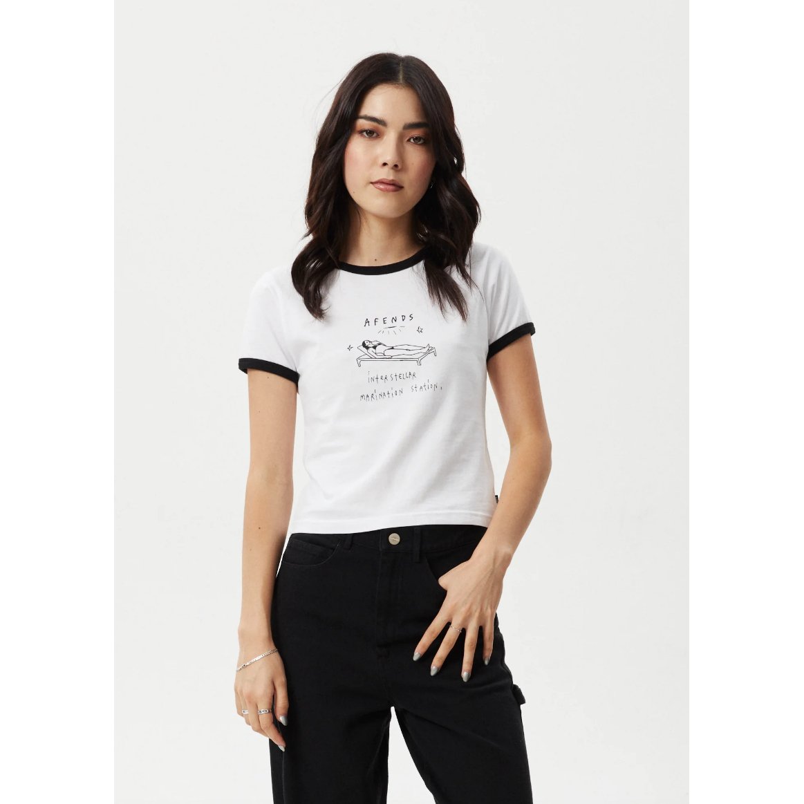 Afends - Baked Recycled Ringer Baby Tee - Velocity 21