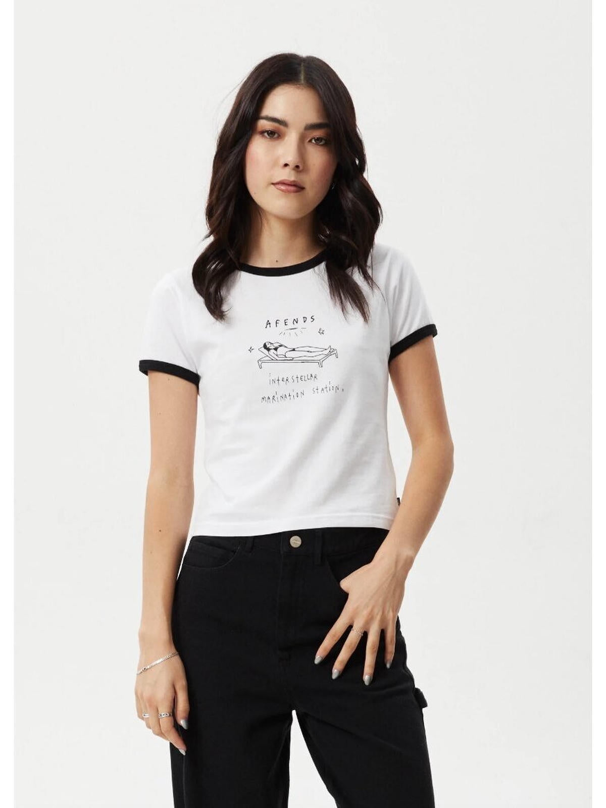 Afends - Baked Recycled Ringer Baby Tee - Velocity 21