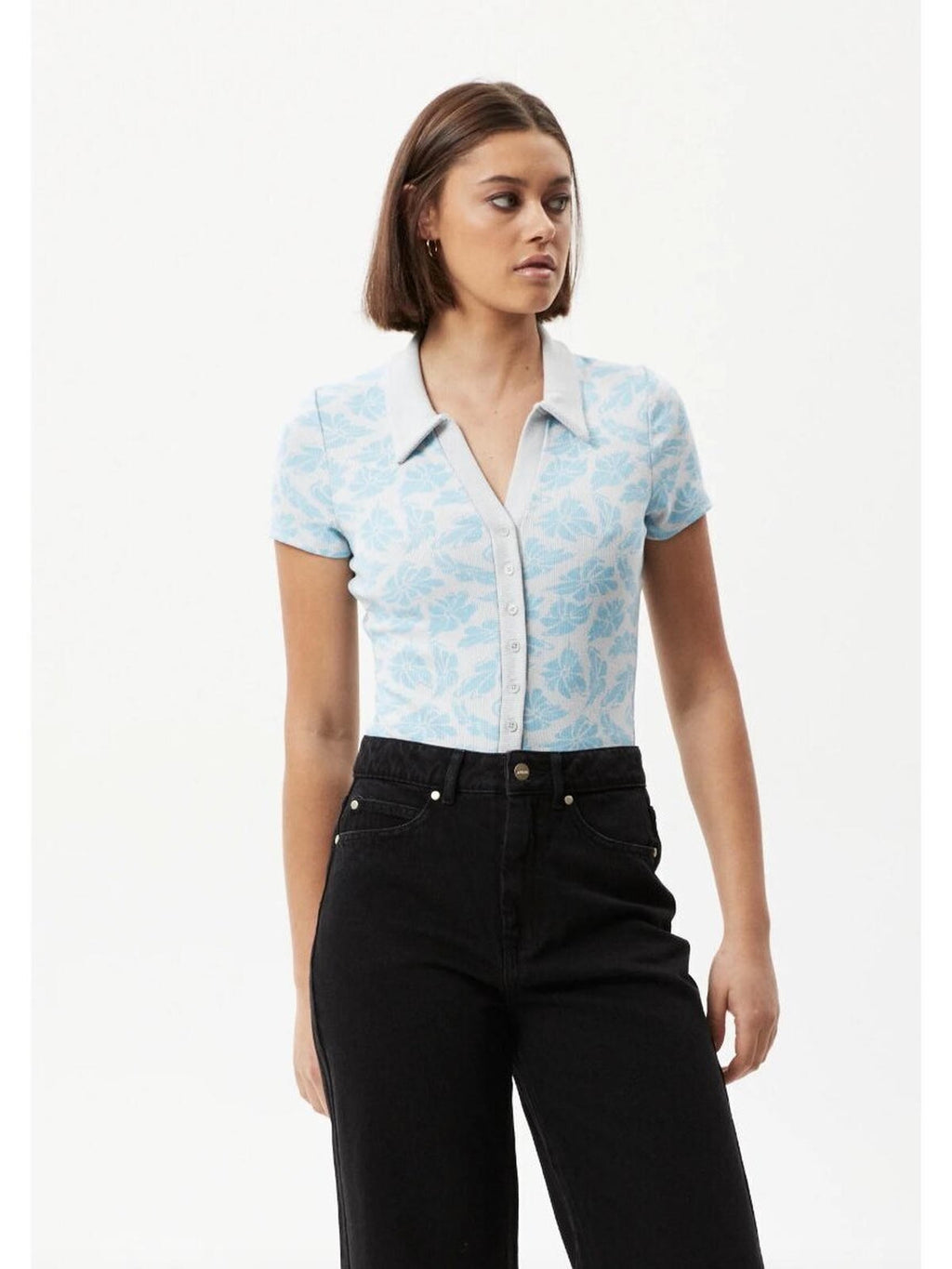 Afends - Billie Hemp Ribbed Floral Bodysuit - Velocity 21