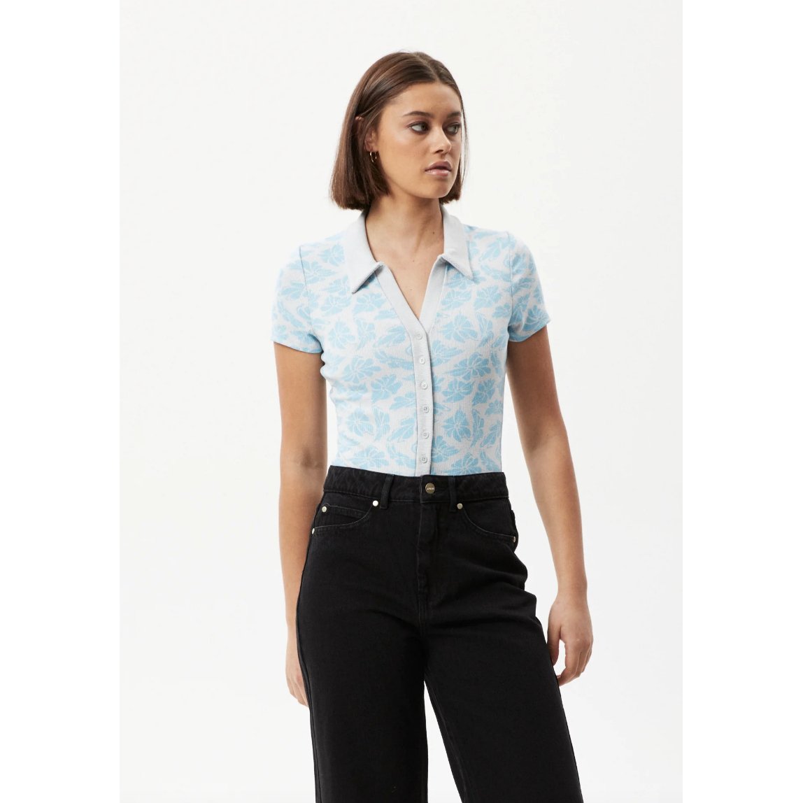 Afends - Billie Hemp Ribbed Floral Bodysuit - Velocity 21