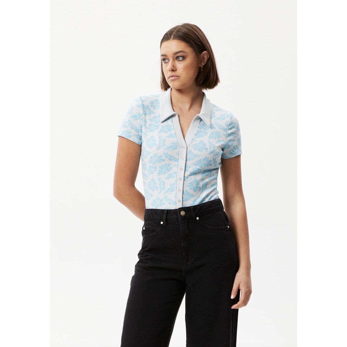 Afends - Billie Hemp Ribbed Floral Bodysuit - Velocity 21