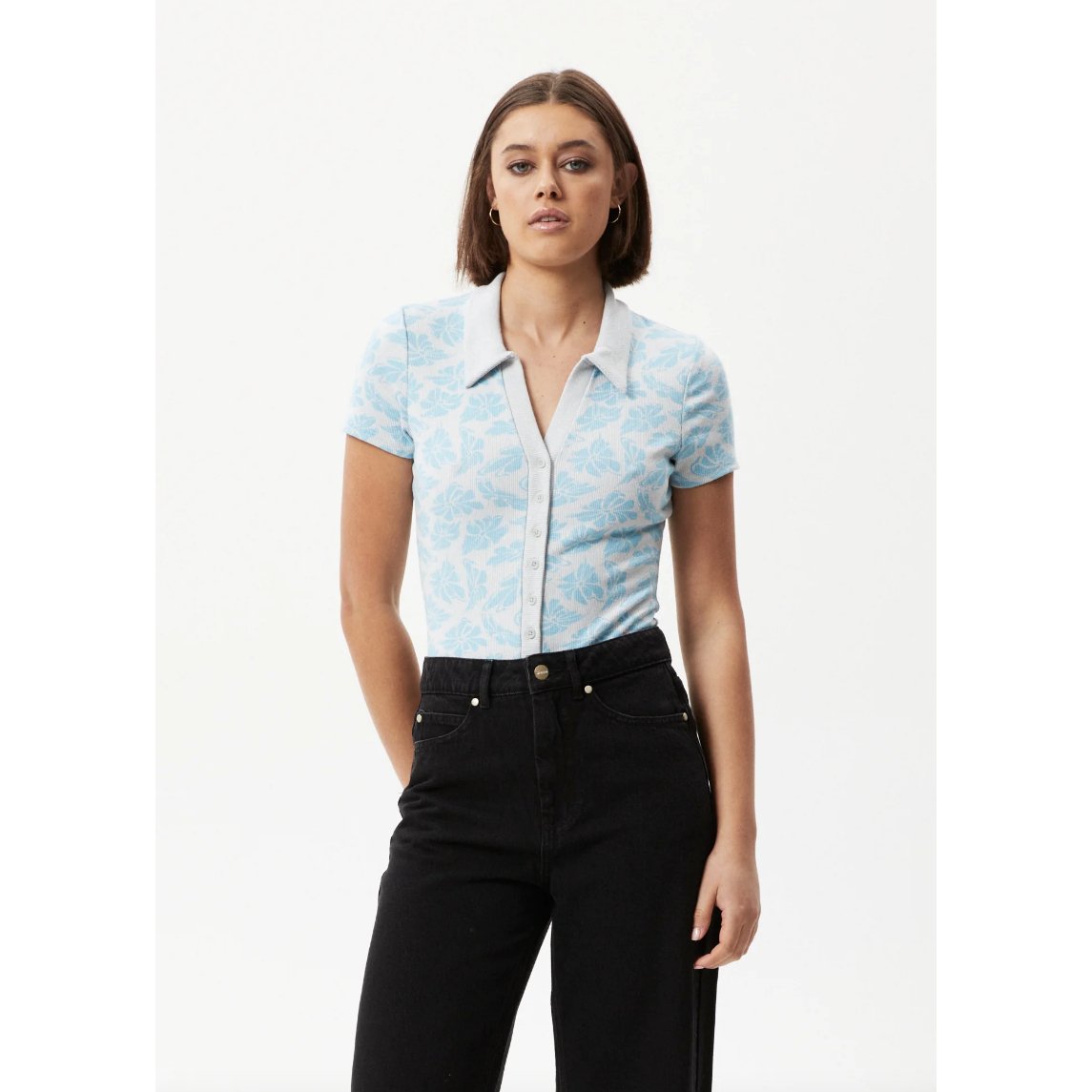 Afends - Billie Hemp Ribbed Floral Bodysuit - Velocity 21