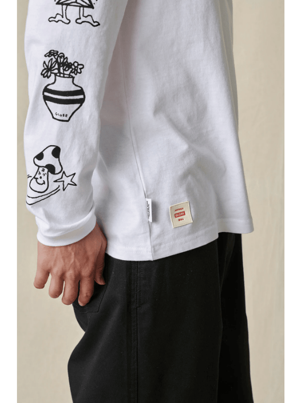 Globe - Bootleg Dreams LS Tee - White - Velocity 21