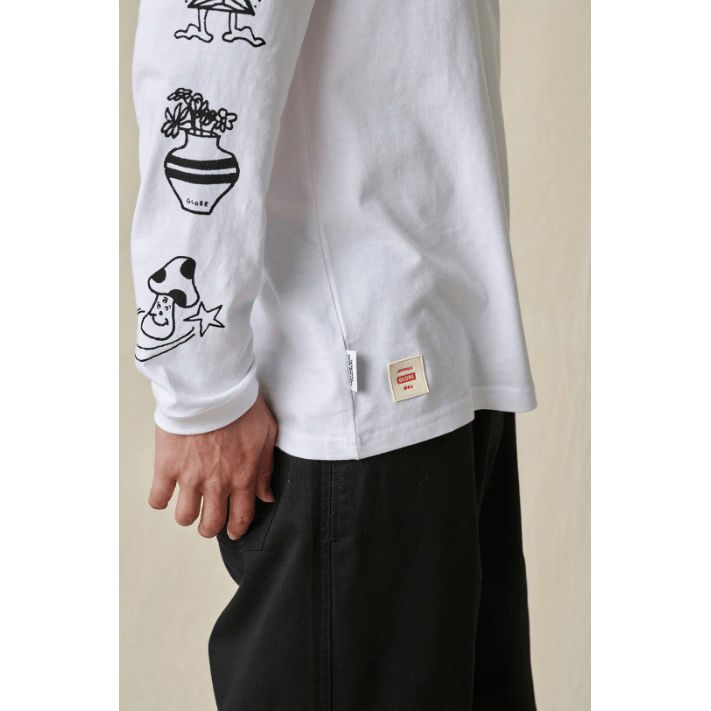 Globe - Bootleg Dreams LS Tee - White - Velocity 21