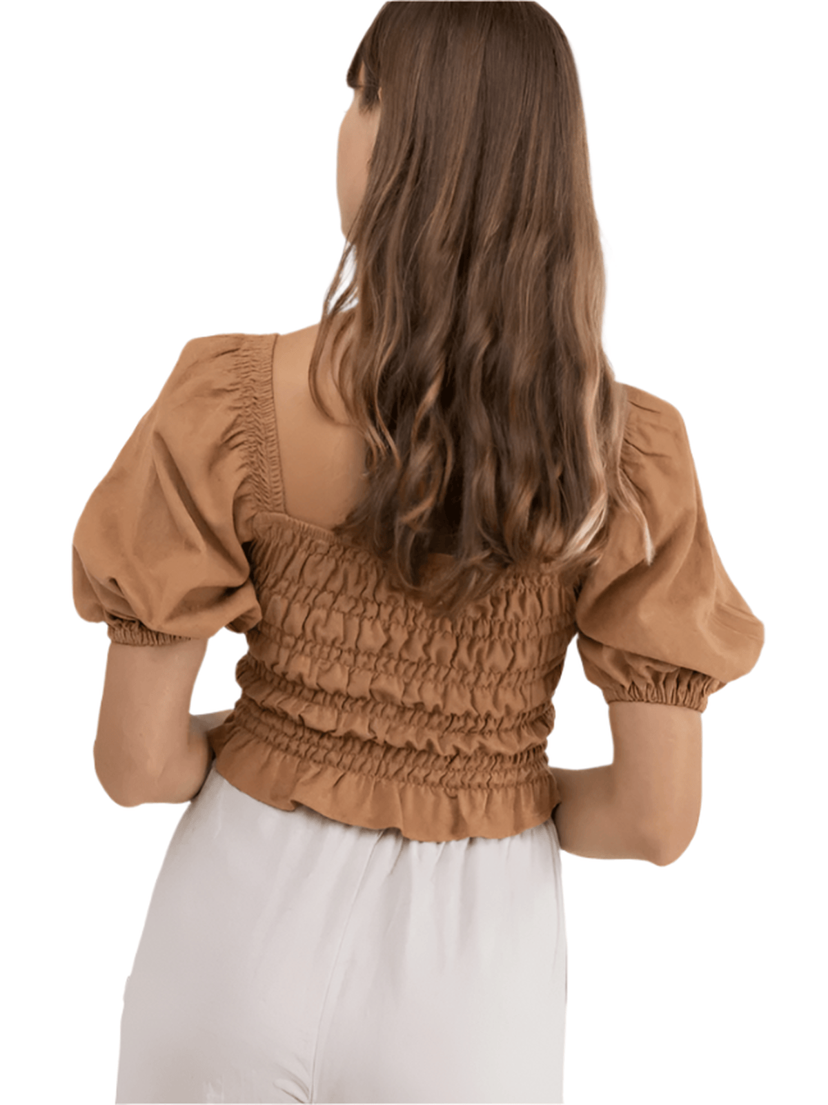 Rhythm - Bronte Smocked Top - Biscuit - Velocity 21