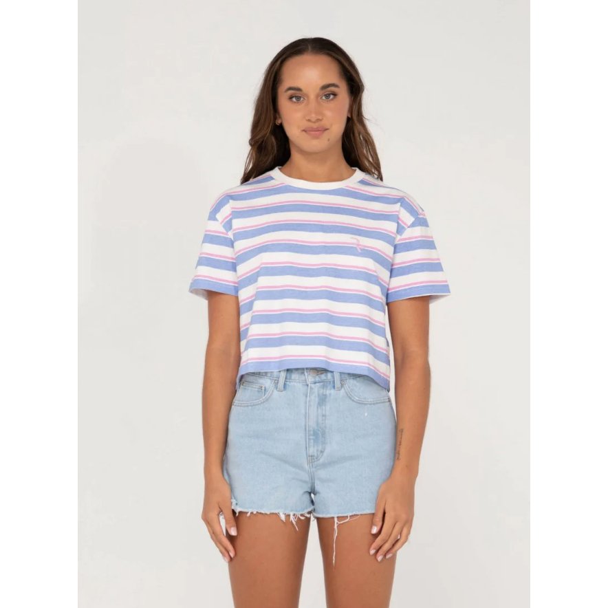 Rusty - Camila Stripe Relaxed Crop Tee - Velocity 21