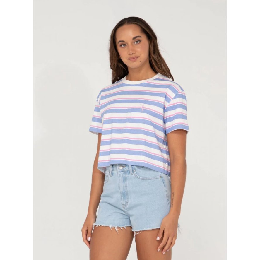 Rusty - Camila Stripe Relaxed Crop Tee - Velocity 21