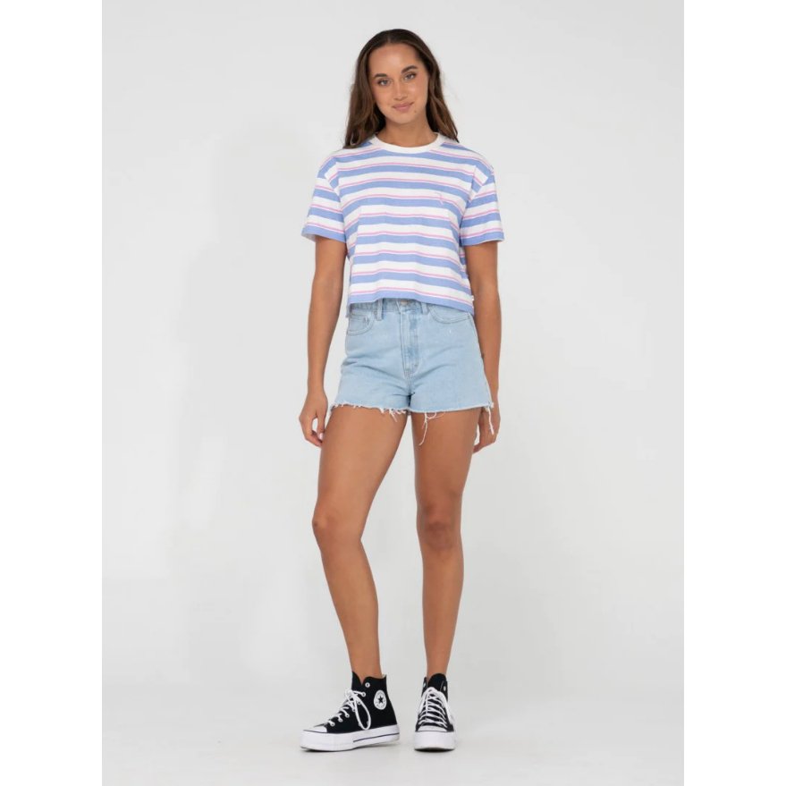 Rusty - Camila Stripe Relaxed Crop Tee - Velocity 21
