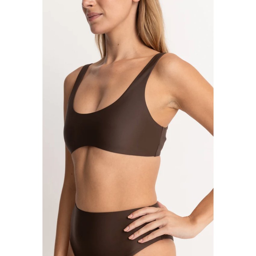 Rhythm - Classic Crop Top - Chocolate - Velocity 21