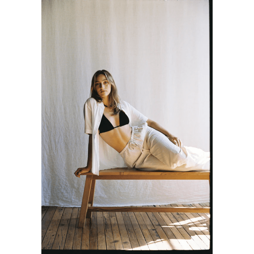 Rhythm - Classic Drawstring Pant - Oat - Velocity 21