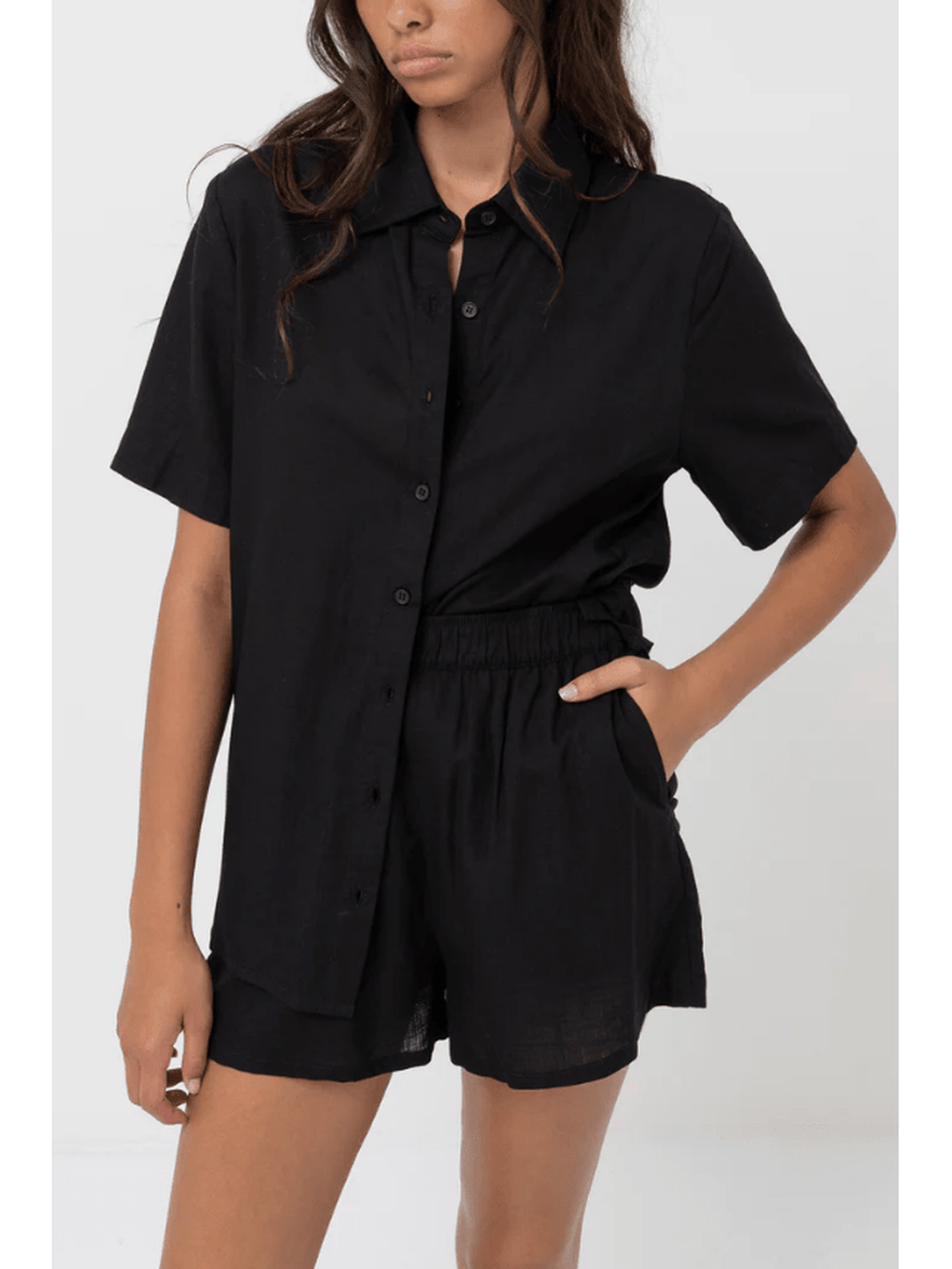Rhythm - Classic Lounge Shirt - Black - Velocity 21