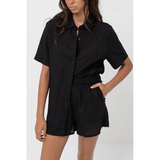 Rhythm - Classic Lounge Shirt - Black - Velocity 21