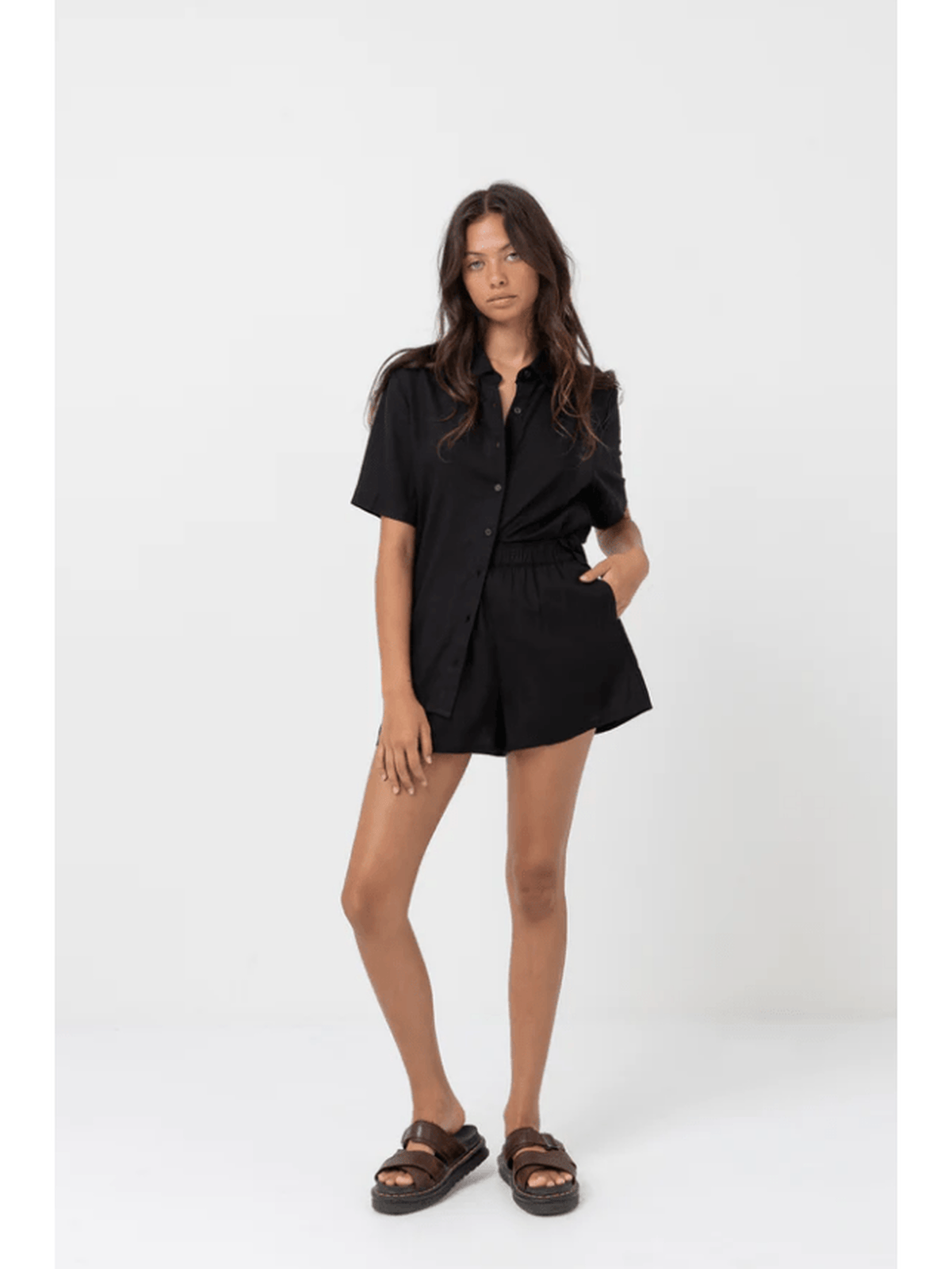 Rhythm - Classic Lounge Shirt - Black - Velocity 21