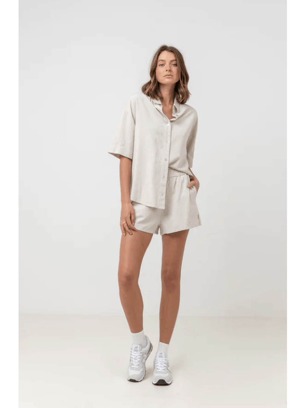 Rhythm - Classic Lounge Shirt - Oat - Velocity 21