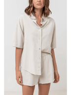 Rhythm - Classic Lounge Shirt - Oat - Velocity 21