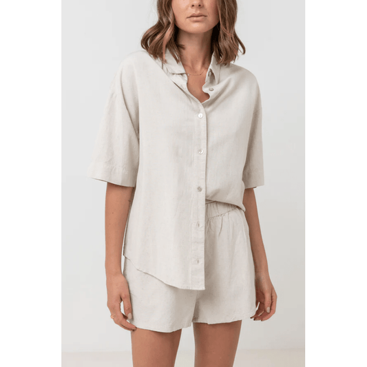 Rhythm - Classic Lounge Shirt - Oat - Velocity 21