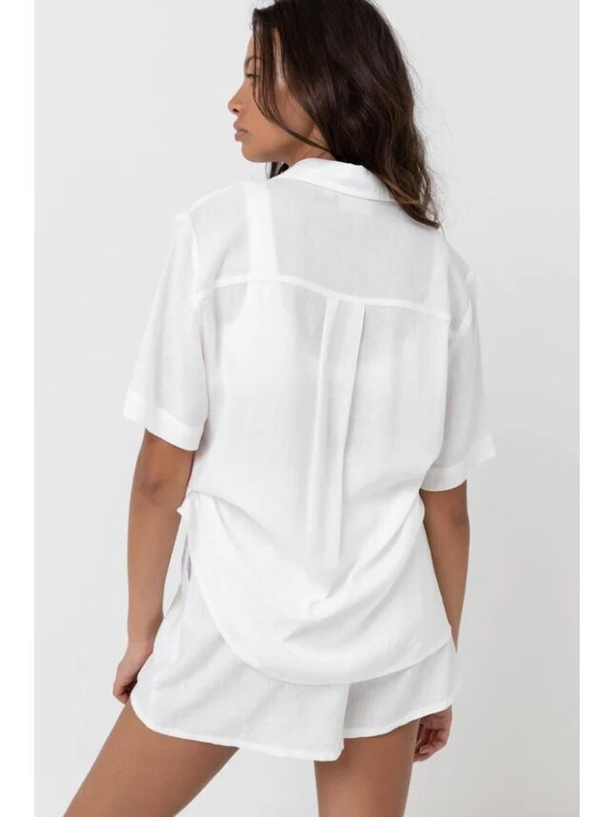 Rhythm - Classic Lounge Shirt - White - Velocity 21