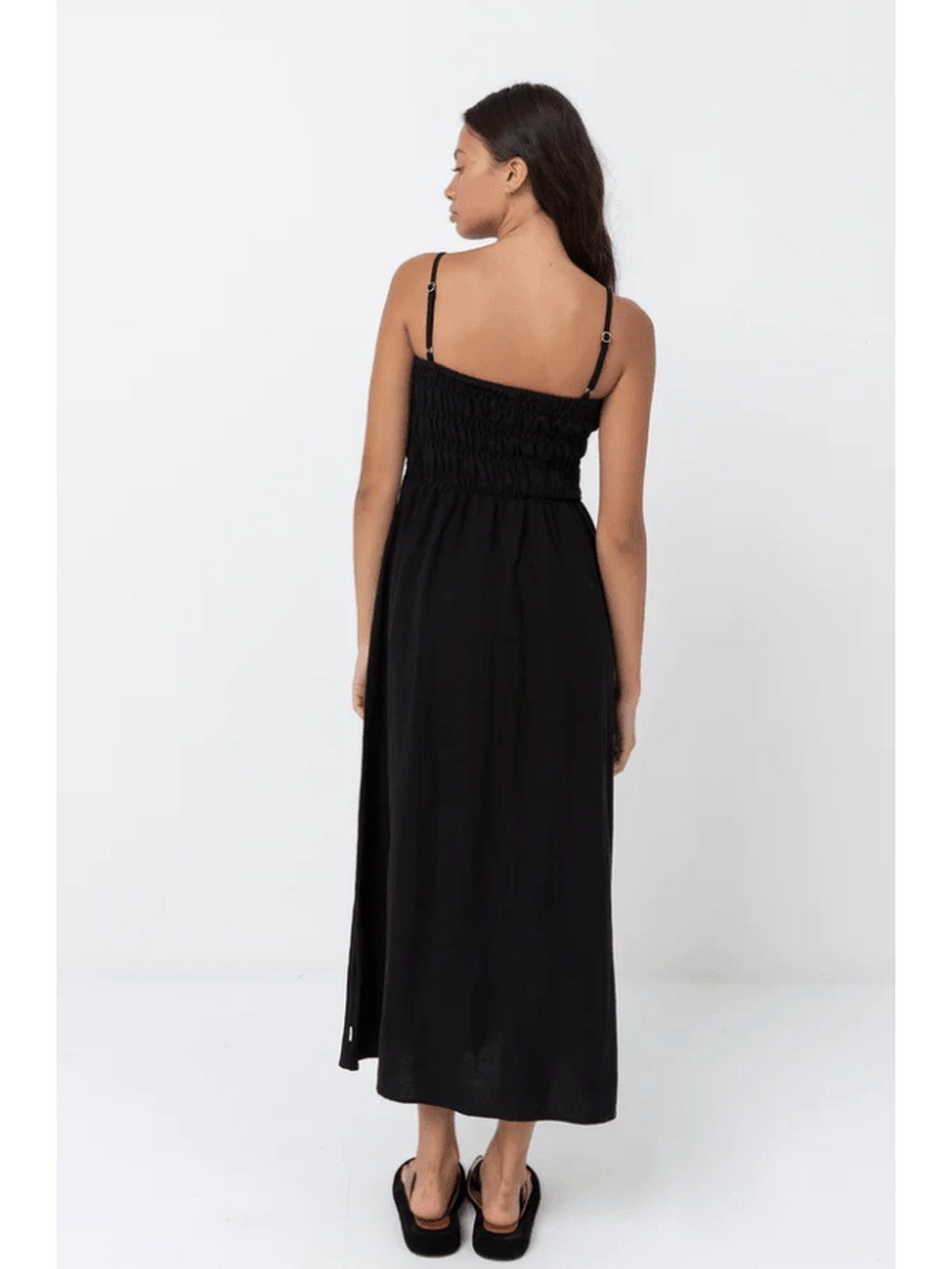 Rhythm - Classic Shirred Midi Dress - Velocity 21