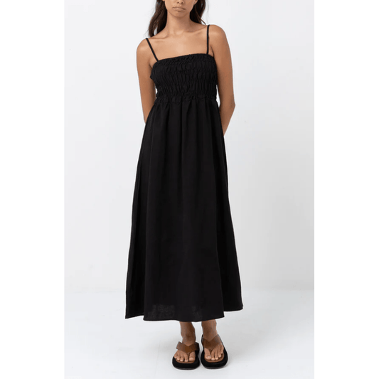 Rhythm - Classic Shirred Midi Dress - Velocity 21