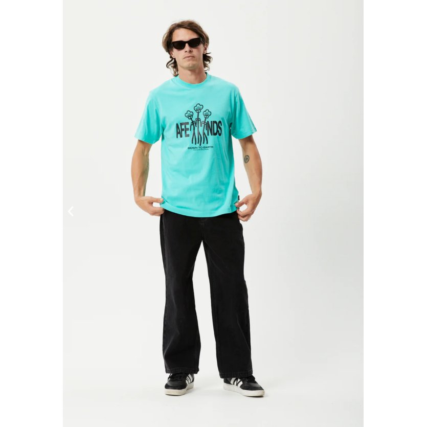 Grooves Recycled Retro Fit Tee - Jade - Afends - Velocity 21