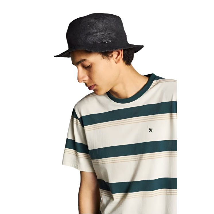 Brixton - Hardy Straw Bucket Hat - Black - Velocity 21