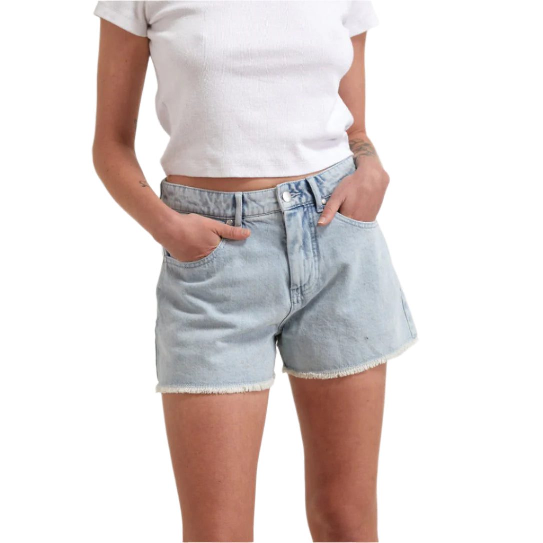 Afends - Isabella Hemp Denim Low Rise Short - Velocity 21
