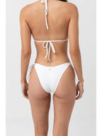 Rhythm - Isla Rib Eco Tie Side Hi Cut Pant - White - Velocity 21