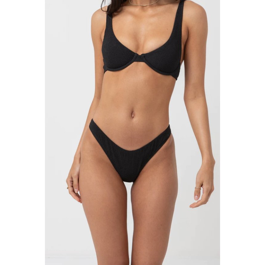 Rhythm - Isla Rib Eco Tie Side Hi Cut Pant - Velocity 21