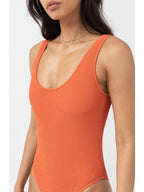 Rhythm - Isla Rib Scoop Neck One Piece - Velocity 21