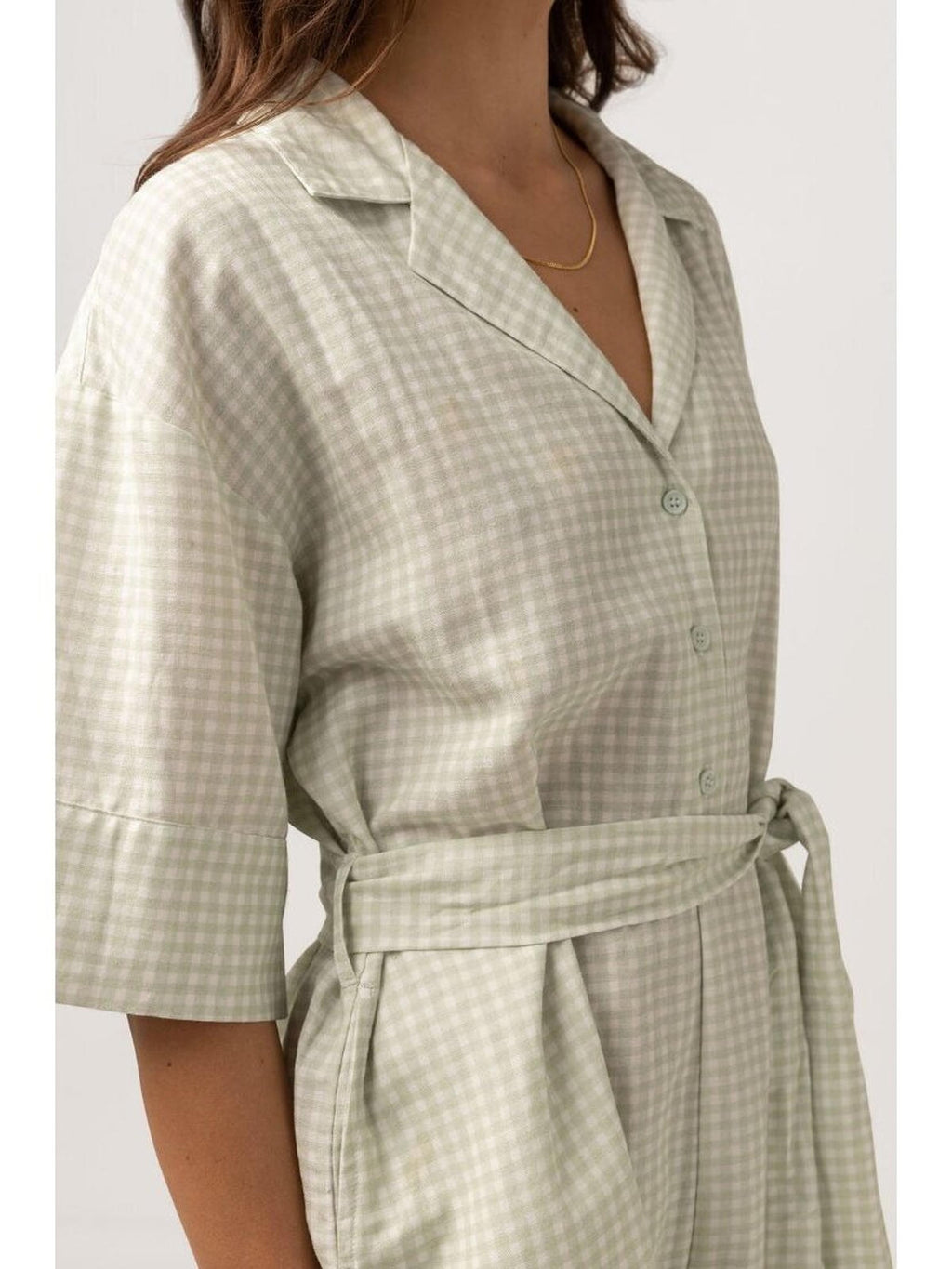 Rhythm - Maisy Check Vacay Romper - Velocity 21