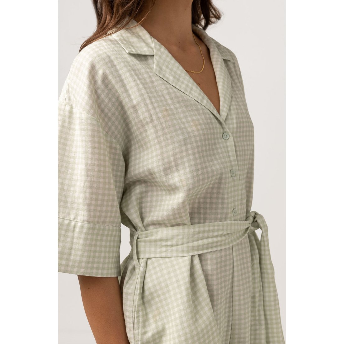 Rhythm - Maisy Check Vacay Romper - Velocity 21
