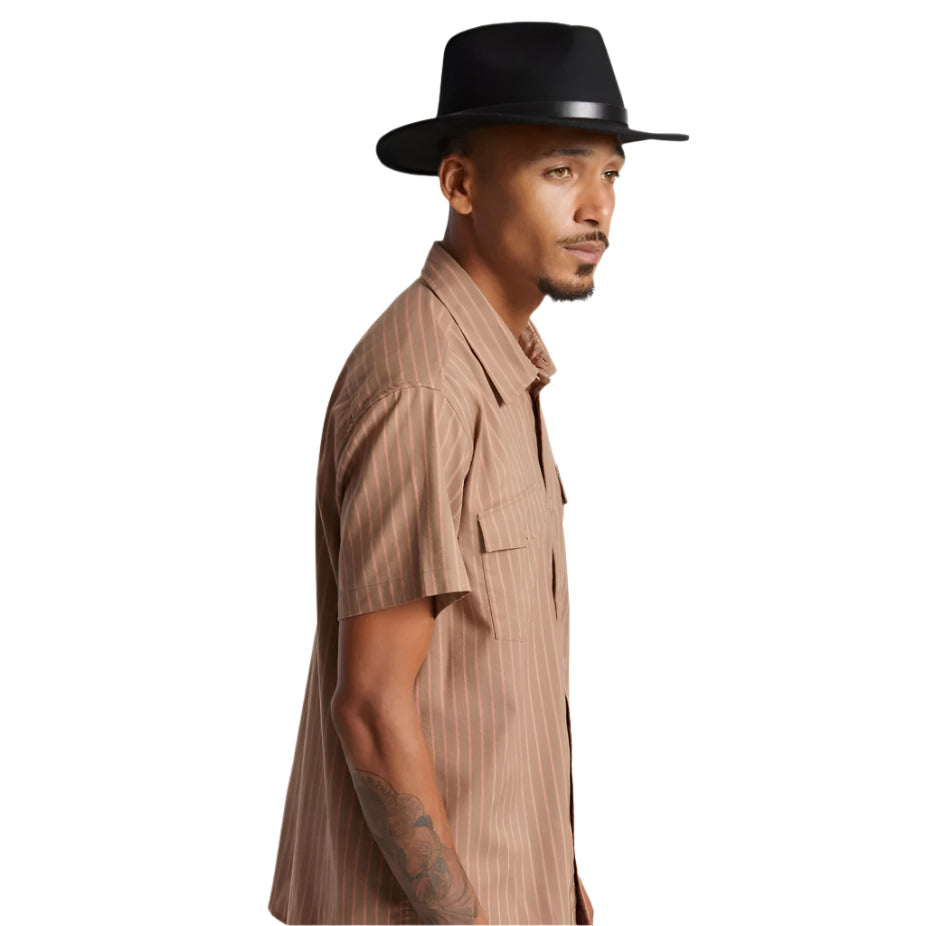 Brixton - Messer Fedora - Black/Black - Velocity 21