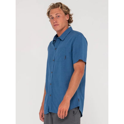 Overtone SS Linen Shirt - Rusty - Velocity 21