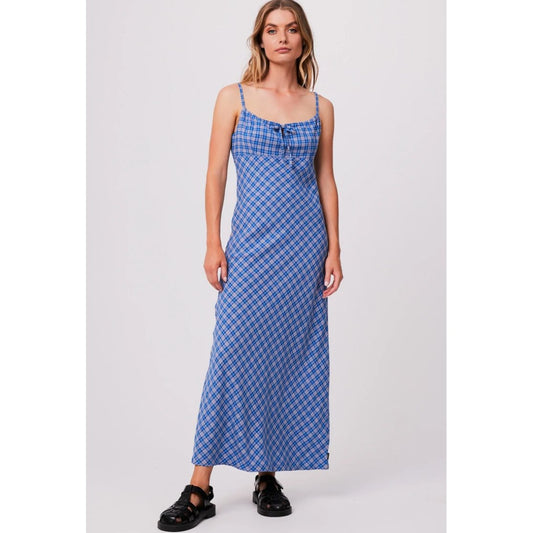 Afends - Porcelain Hemp Check Maxi Dress - Velocity 21