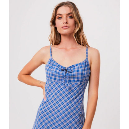 Afends - Porcelain Hemp Check Maxi Dress - Velocity 21