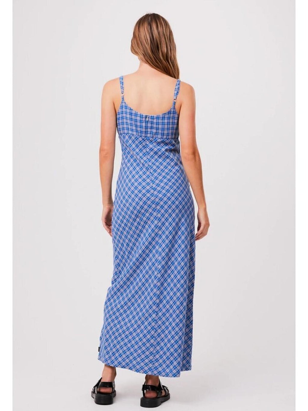 Afends - Porcelain Hemp Check Maxi Dress - Velocity 21