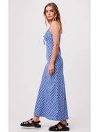 Afends - Porcelain Hemp Check Maxi Dress - Velocity 21