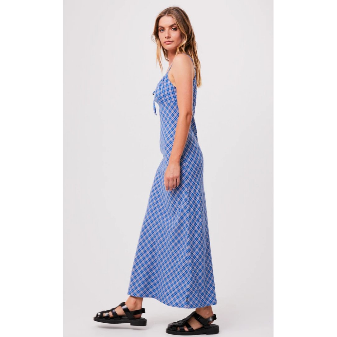Afends - Porcelain Hemp Check Maxi Dress - Velocity 21