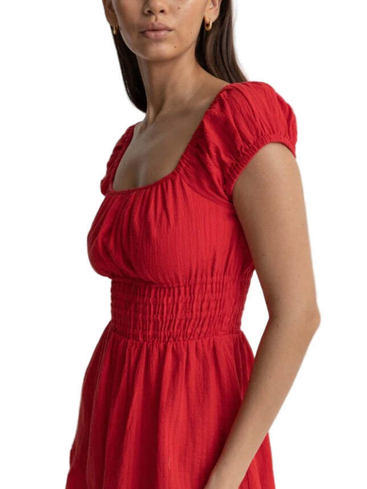 Rhythm - Raya Cap Sleeve Mini Dress - Red Sand - Velocity 21