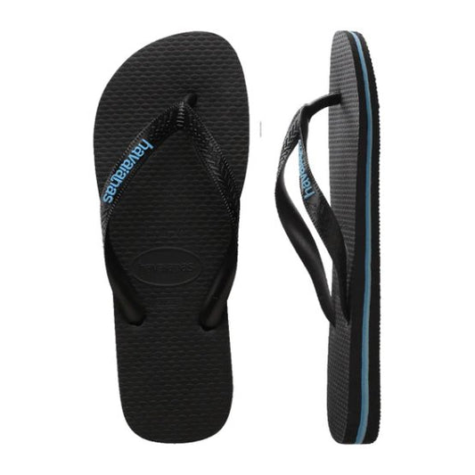 Havaianas - Rubber Logo - Black/Blue - Velocity 21