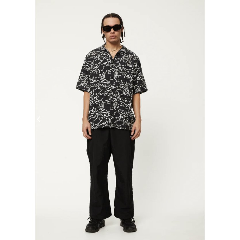 Afends - Script Recycled Cuban Short Sleeve Shirt - Velocity 21