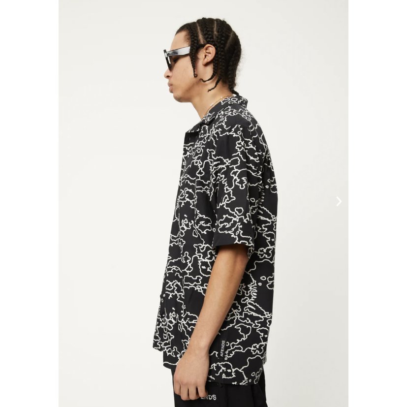Afends - Script Recycled Cuban Short Sleeve Shirt - Velocity 21