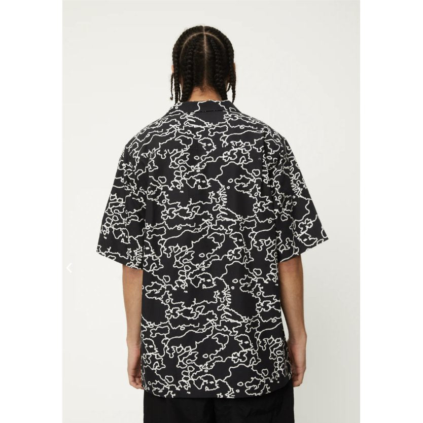 Afends - Script Recycled Cuban Short Sleeve Shirt - Velocity 21