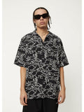 Afends - Script Recycled Cuban Short Sleeve Shirt - Velocity 21