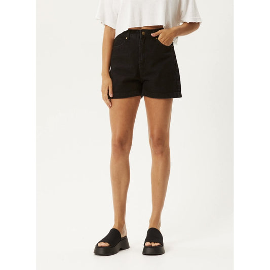 Afends - Seventy Threes Organic Denim High Waisted Shorts - Velocity 21
