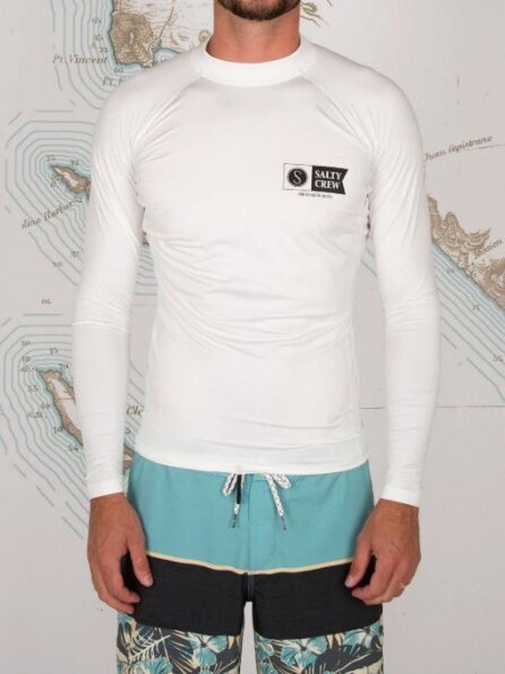 Salty Crew - Shelter L/S Rashguard - White - Velocity 21